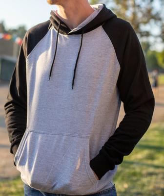 Contrast Raglan Sleeve Pullover Hoodies (6600) 7.8 Oz