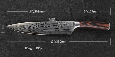 SUNNECKO 8'' Inch Japanese Chef Knife