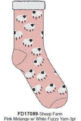 Cabin Slipper Socks W/ Fuzzy Turn-Cuff 1