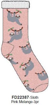 Cabin Slipper Socks W/ Fuzzy Turn-Cuff 1