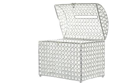 Crystal Money Card Box Wedding Quinceanera Treasure Chest Style