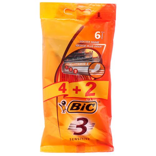 Wholesale Bic Razors Action 3 Blade 6 Ct
