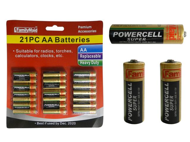 BATTERY 21PK AA HEAVY DUTY;AA