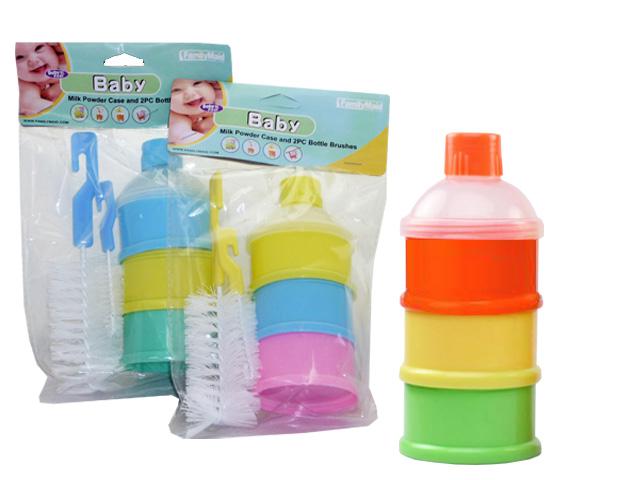 POWDER CASE+2PC BOTTLE BRUSH;BRUSH