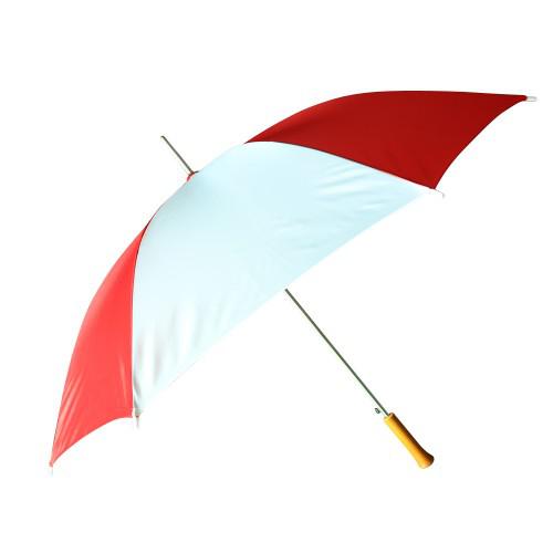 Red & White 48 inch Auto Open Umbrella