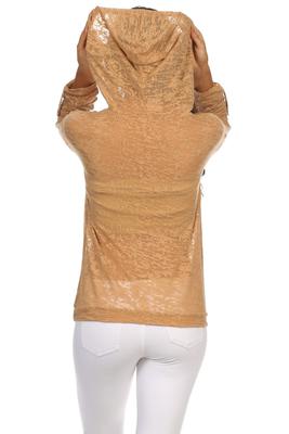 Light Weight Burn Out Pullover Hoodie ∙ CS8227