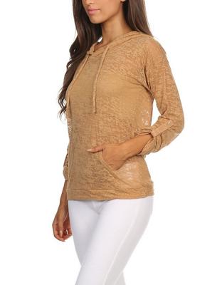 Light Weight Burn Out Pullover Hoodie ∙ CS8227