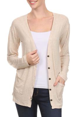 Classic 5 Button Knit Cardigan (S8259)