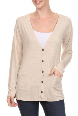 Classic 5 Button Knit Cardigan (S8259)