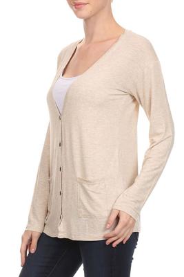 Classic 5 Button Knit Cardigan (S8259)