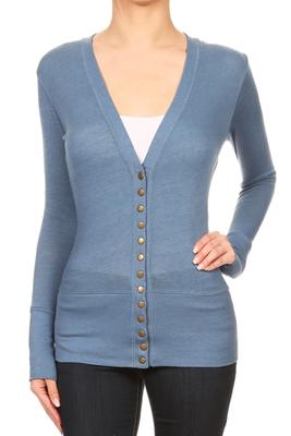 Classic Bronze Snap Button Cardigan