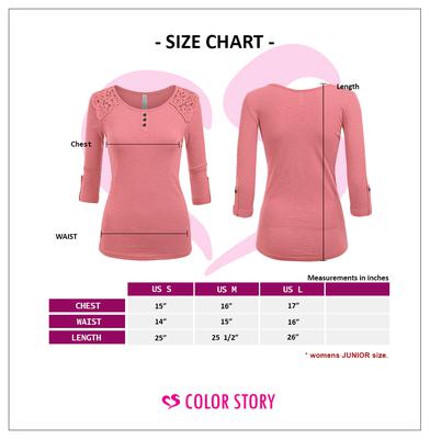 3/4 Sleeve Crochet Lace Detail Top ∙