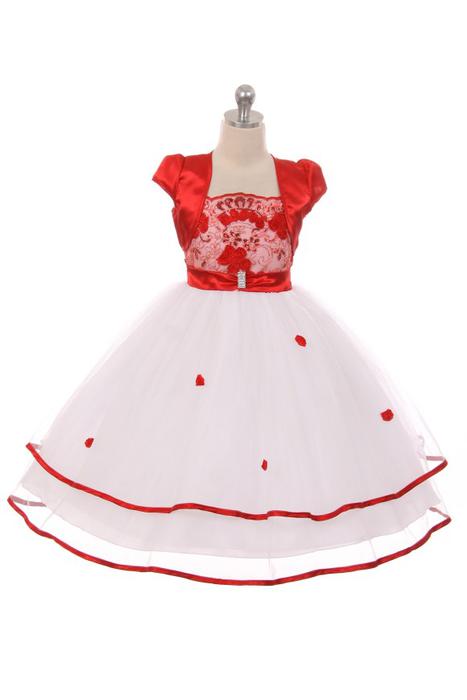 Red & White Embroidered Dresses