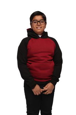 Youth Contrast Raglan Sleeve Pullover Hoodies