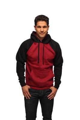 Adult Contrast Raglan Sleeve Pullover Hoodies