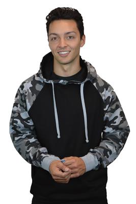 Adult Contrast Raglan Sleeve Pullover Hoodies