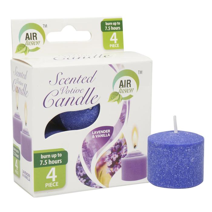 CANDLE,4pk VOTIVE LAVENDER