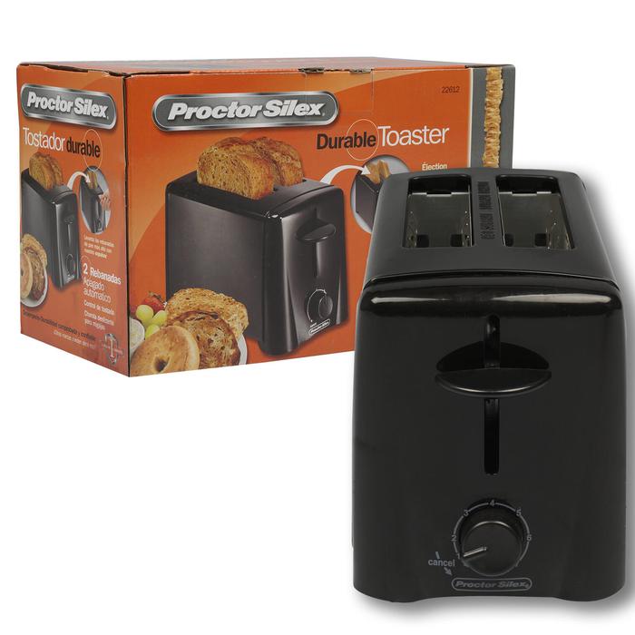 TOASTER, 2-SLICE IN BLACK