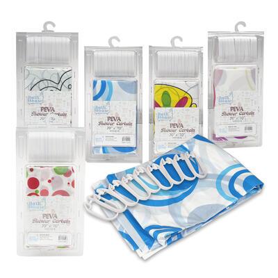70"" x 70"" PEVA Shower Curtain