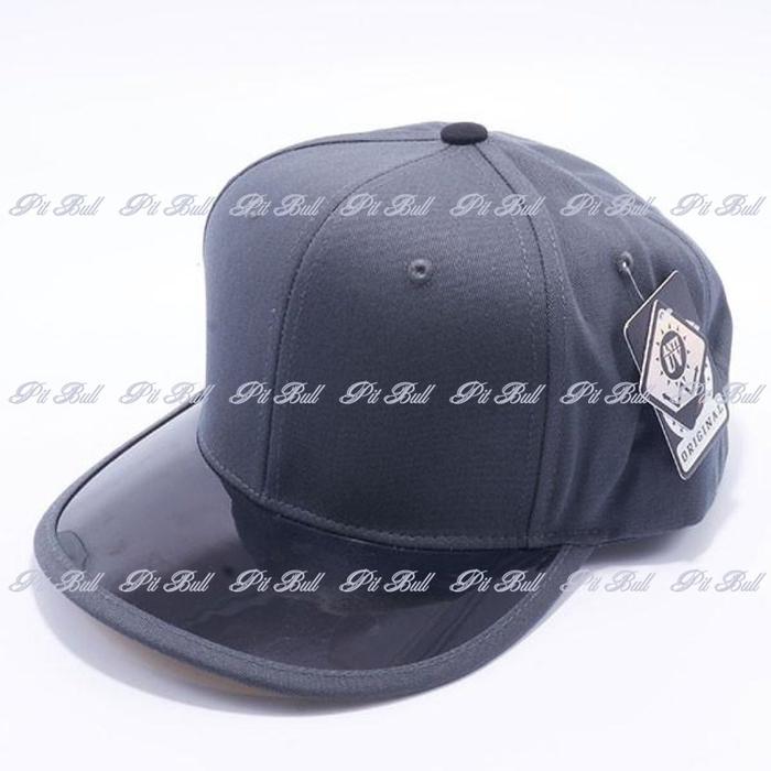 Pit Bull Anti UV Transparency Visor Snapback Hats Wholesale [Charcoal/Black]