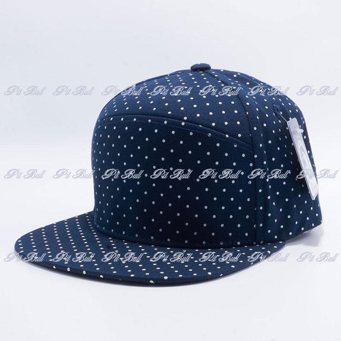 Pit Bull Polkadot Strapback Hats Wholesale [Navy/White]