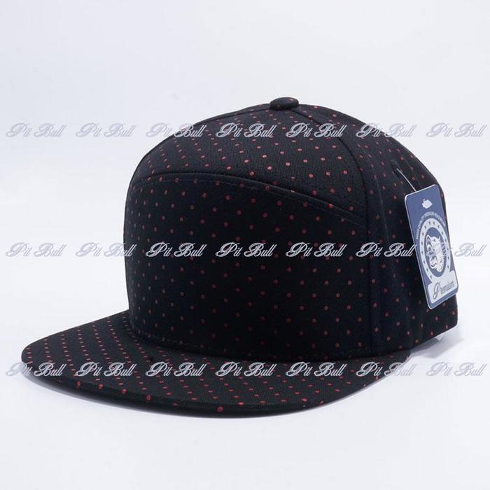 Pit Bull Polkadot Strapback Hats Wholesale [Black/Red]