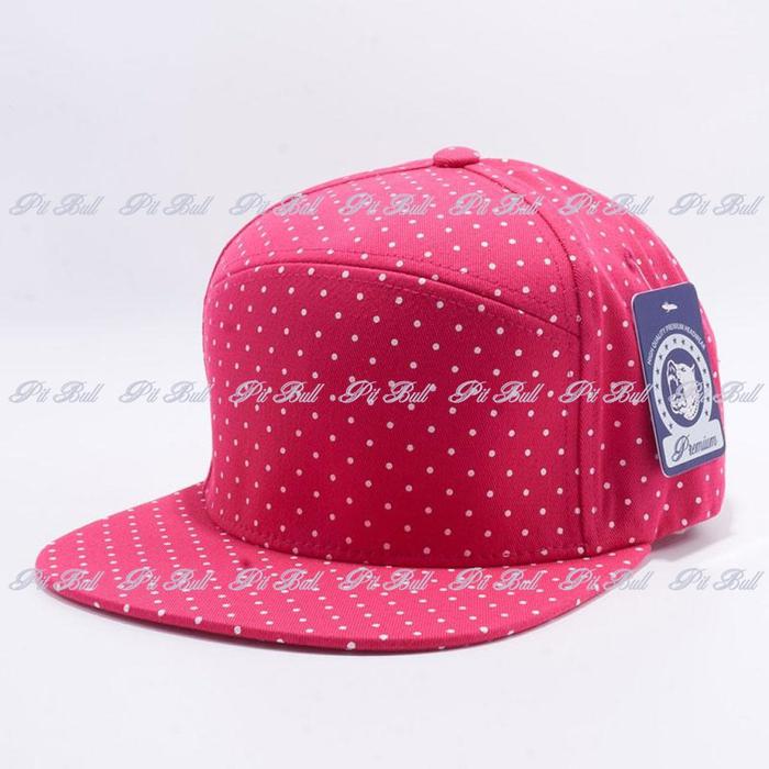 Pit Bull Polkadot Strapback Hats Wholesale [H.Pink/White]