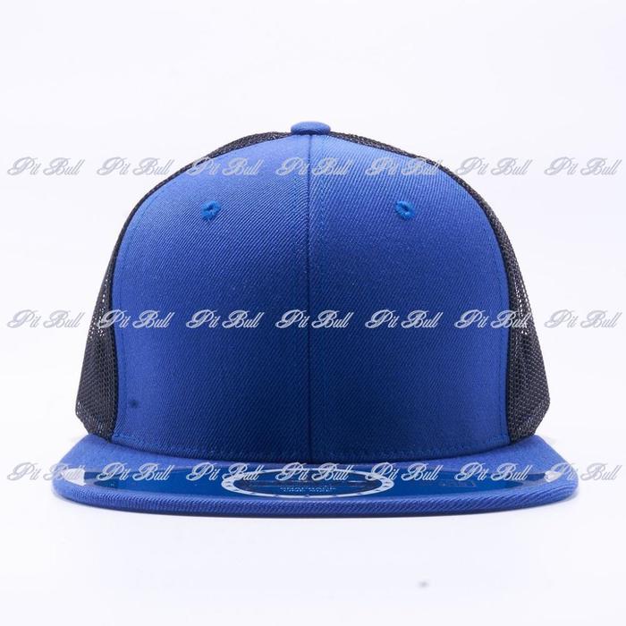 Pit Bull Wool Blend Trucker Hats Wholesale [Royal/Black]