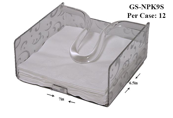 Napkin Holder Silver Glitter "Creek"
