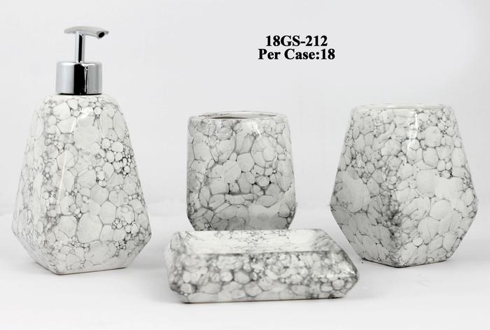 Marble Design Ceramic Bath Ensemble