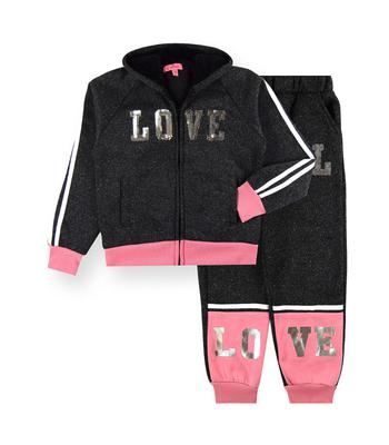 Girls’ 2PC Melange Set DTM Sherpa Hood