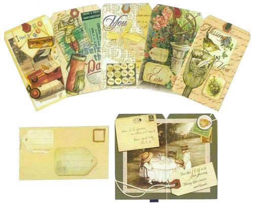 Gift Tags with Envelope & Magnet - 12 Assorted