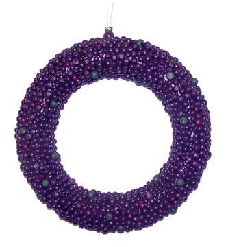Berry Wreath / Candle Ring - Grape & Green Berries - 7"