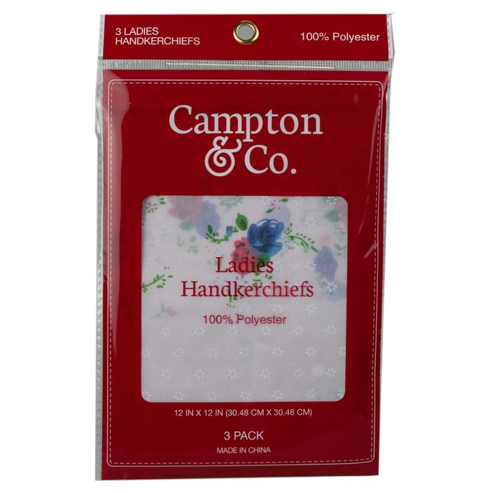 Ladies Handkerchief 3 pack- Qty 24