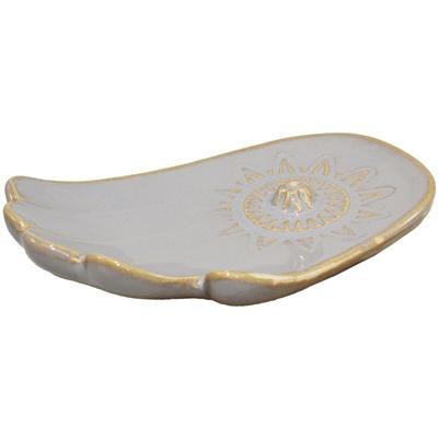 Sun In Hand Incense Holder Ceramic Gray 1 Dz