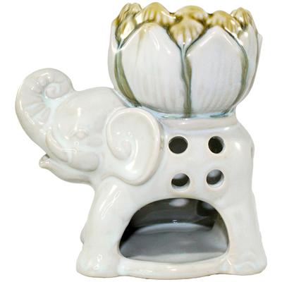Elephant and Lotus Oil Burner