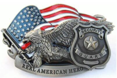 Wholesale American Hero Security Guard Belt Buckle