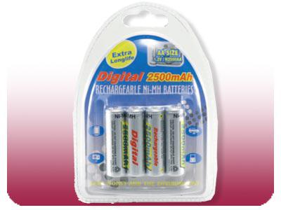 Rechargeable Ni-MH Battery AA 4-pk – 2500mAh