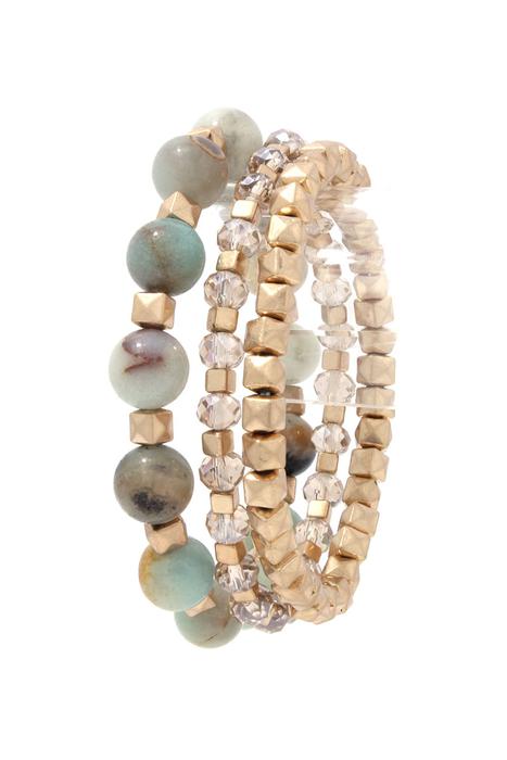 BEADED STRETCH BRACELET SET