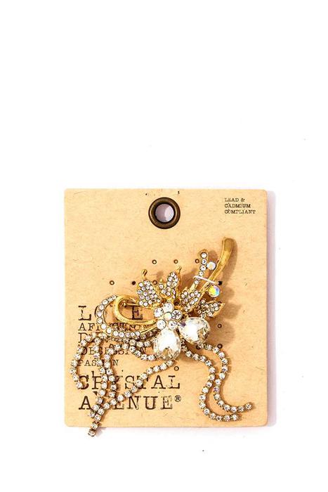 MULTI RHINESTONE CHIC BROOCH