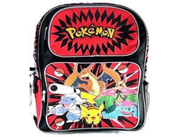POKEMON 16" RED/BLACK BACKPACK