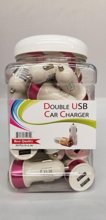 Double USB Car Adapter Jar