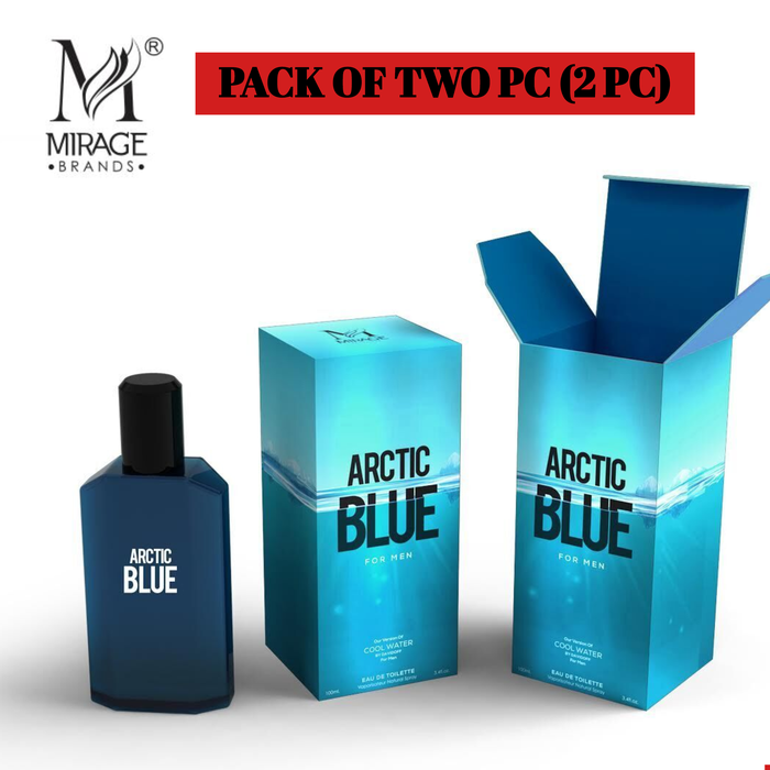 Arctic Blue BY MIRAGE BRAND EAU DE TOILETTE 3.4 OZ MEN ( PACK OF 2 PC )