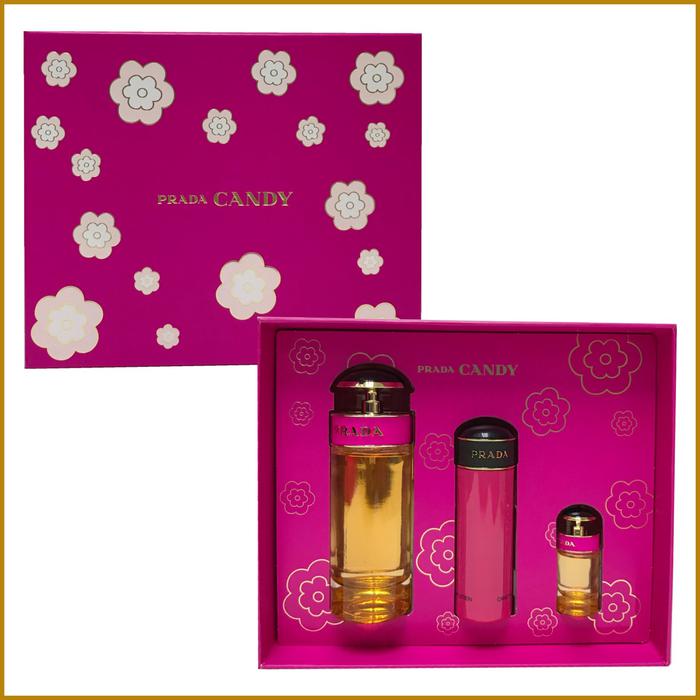 PRADA CANDY BY PRADA EAU DE PARFUM 2.7 OZ 3 PC SET