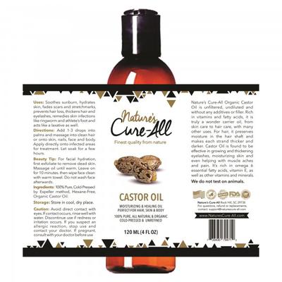 PURE CASTOR OIL | ORGANIC 4 OZ.