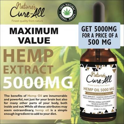 PREMIUM & POWERFUL HEMP EXTRACT | 5000 MG | 1-PACK