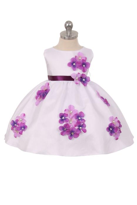 Shantung Dress Flower Petals Baby Dress