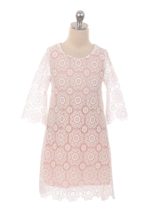 Lace Shift Dress w/ Sleeves