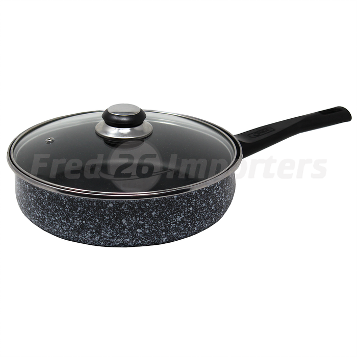 2.5Qt Low Casserole w/ Glass Lid Granite