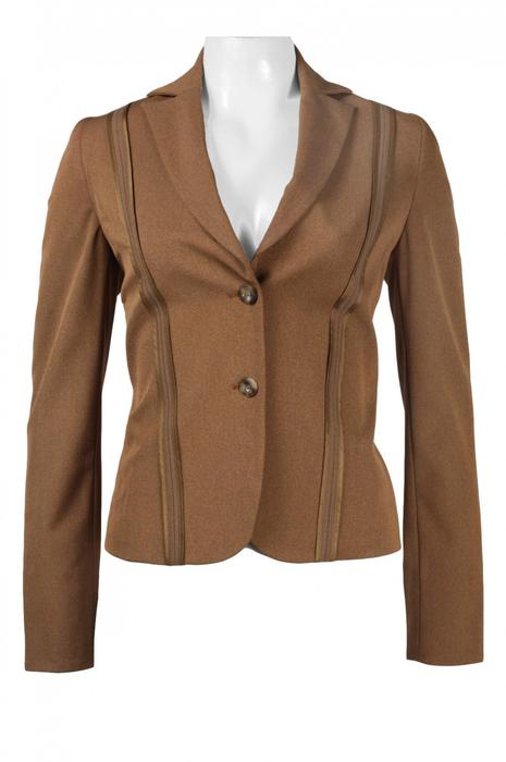 Di Vita Notched Collar Long Sleeve 2 Button Jacket
